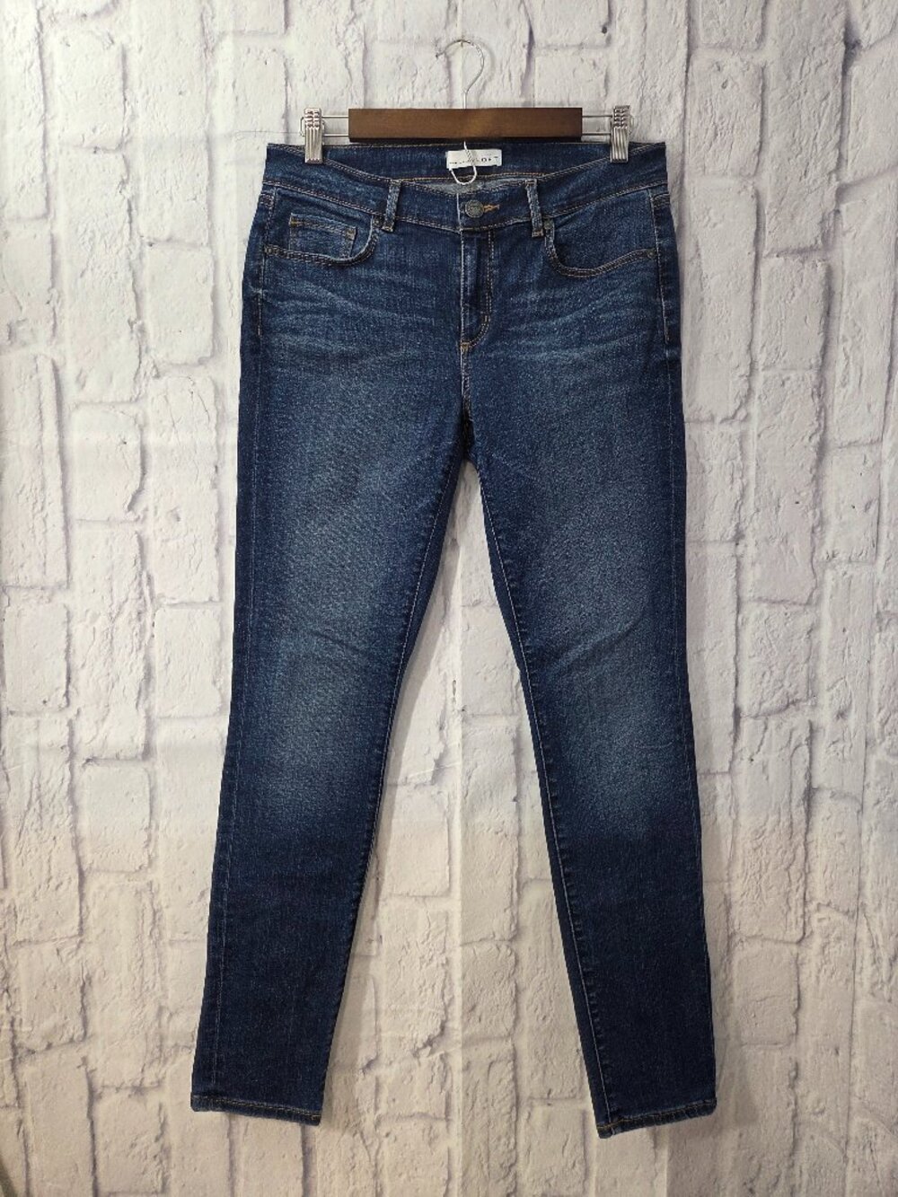 Ann Taylor Loft 6/28 Dark Wash Denim Blue Mid Rise The Modern Skinny Jeans